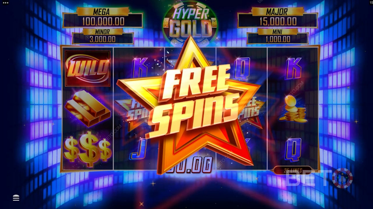 Ganhe rodadas grátis para ganhar enormes quantidades na slot Hyper Gold