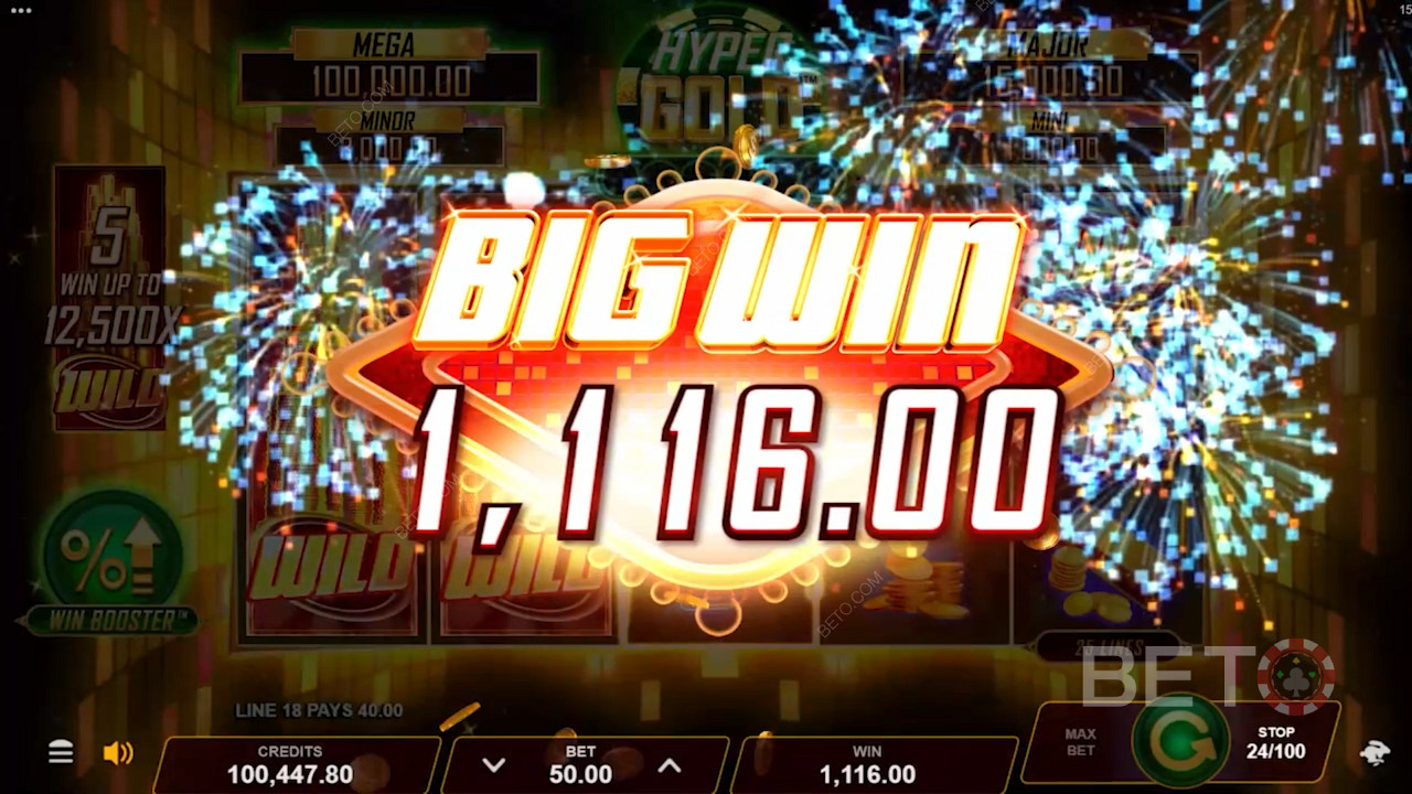 O Mega Jackpot pode fazer-lhe ganhar até 5.000x a sua aposta