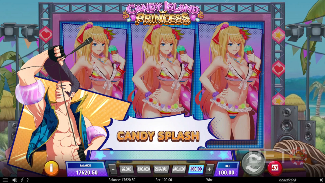 Animações temáticas em Candy Island Princess