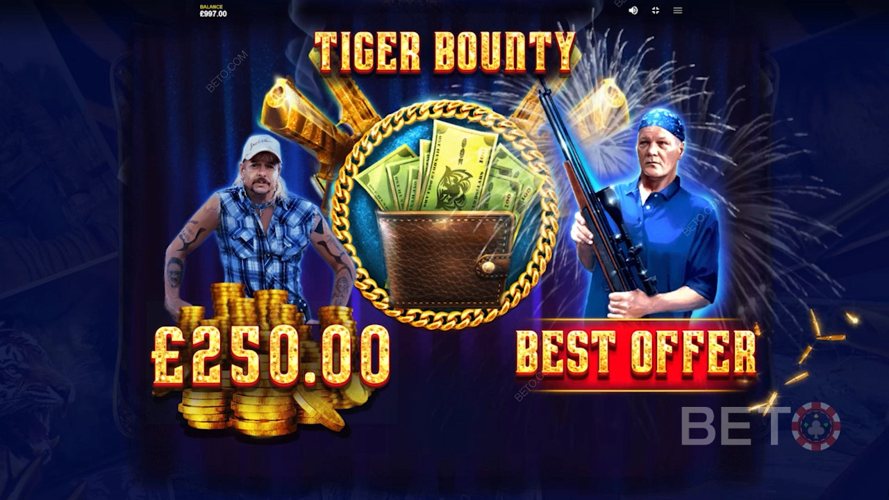 Bónus Tiger Bounty em Joe Exotic