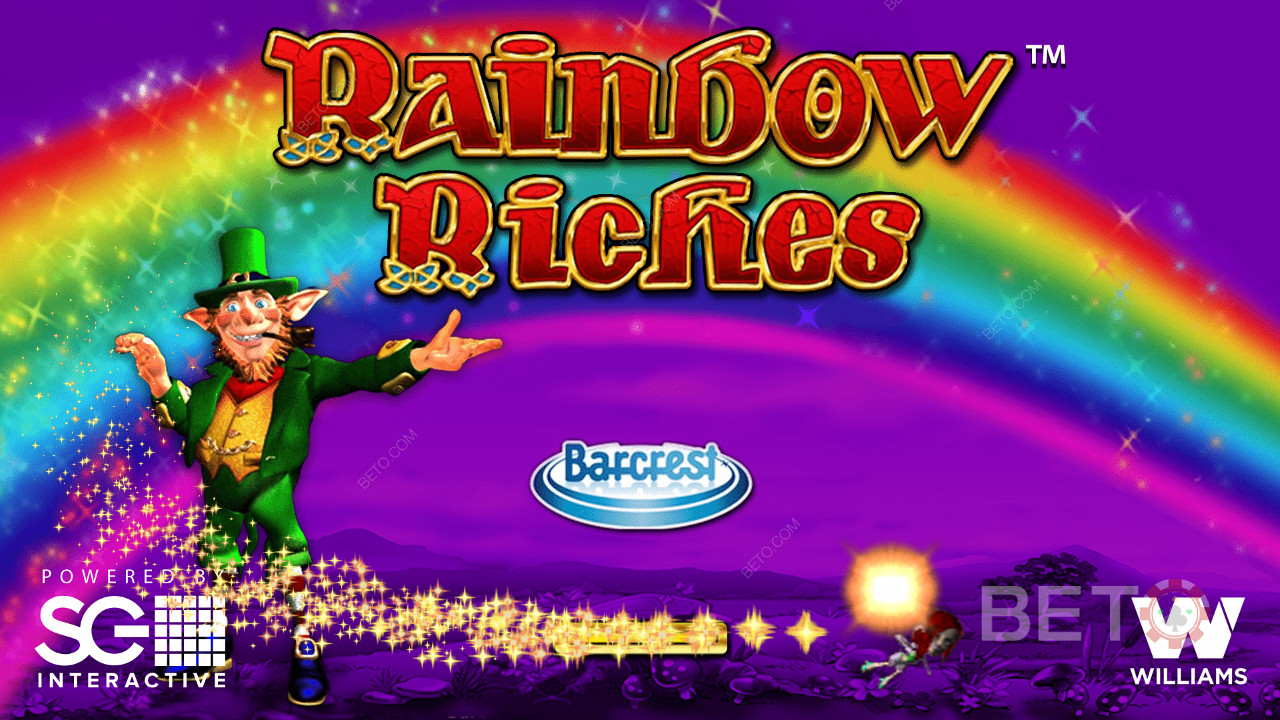 Ecrã de abertura de slots online Rainbow Riches