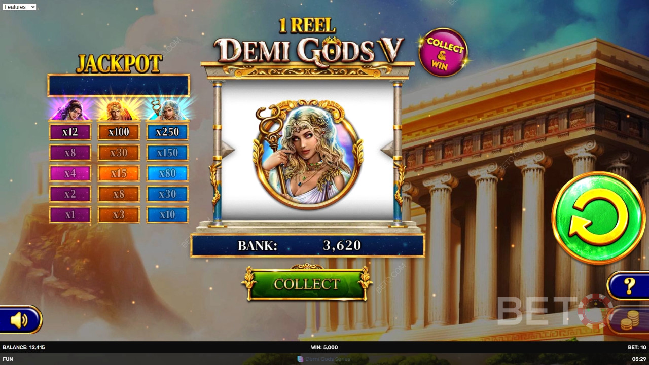 1 Reel - Demi Gods V Jogo Grátis