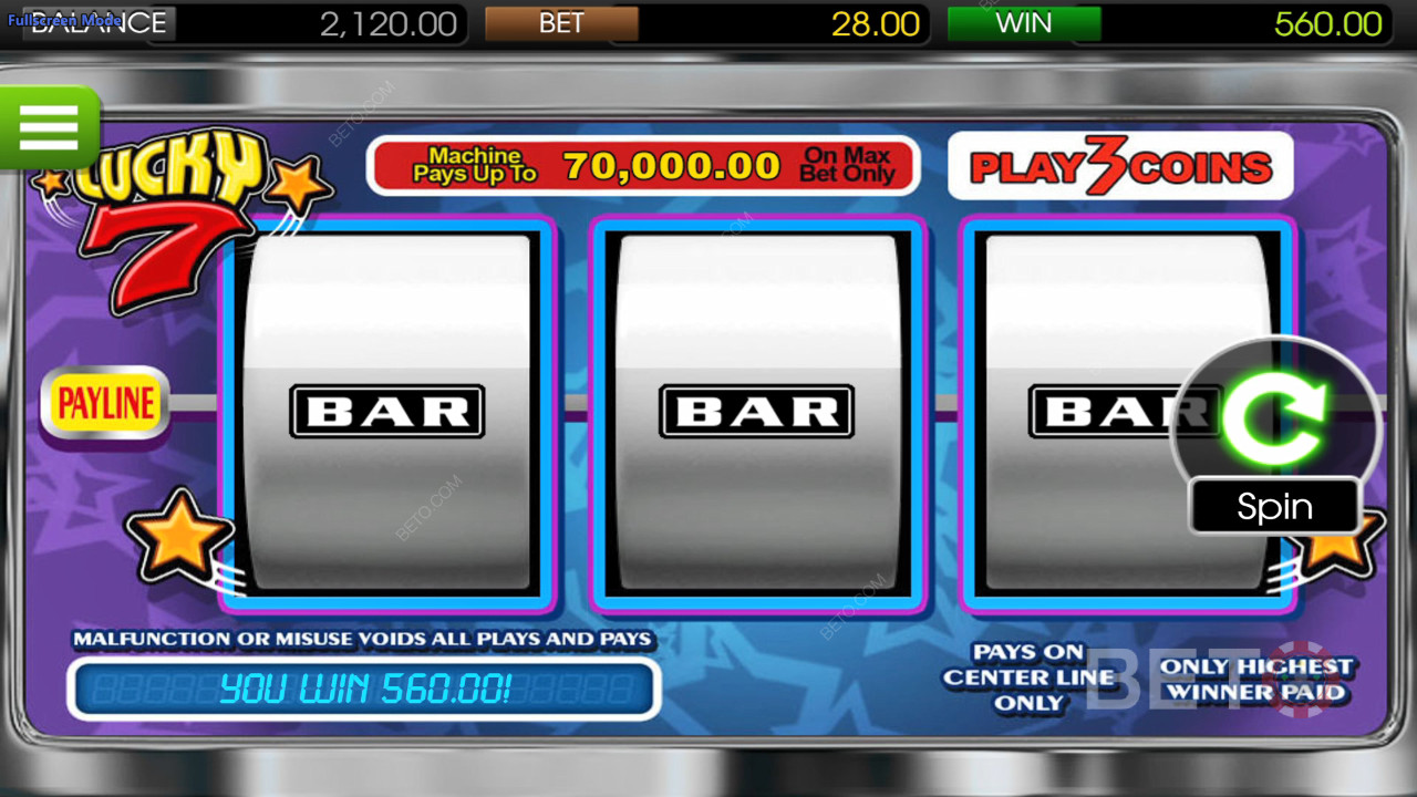 Lucky 7 Betsoft Avaliação por BETO Slots