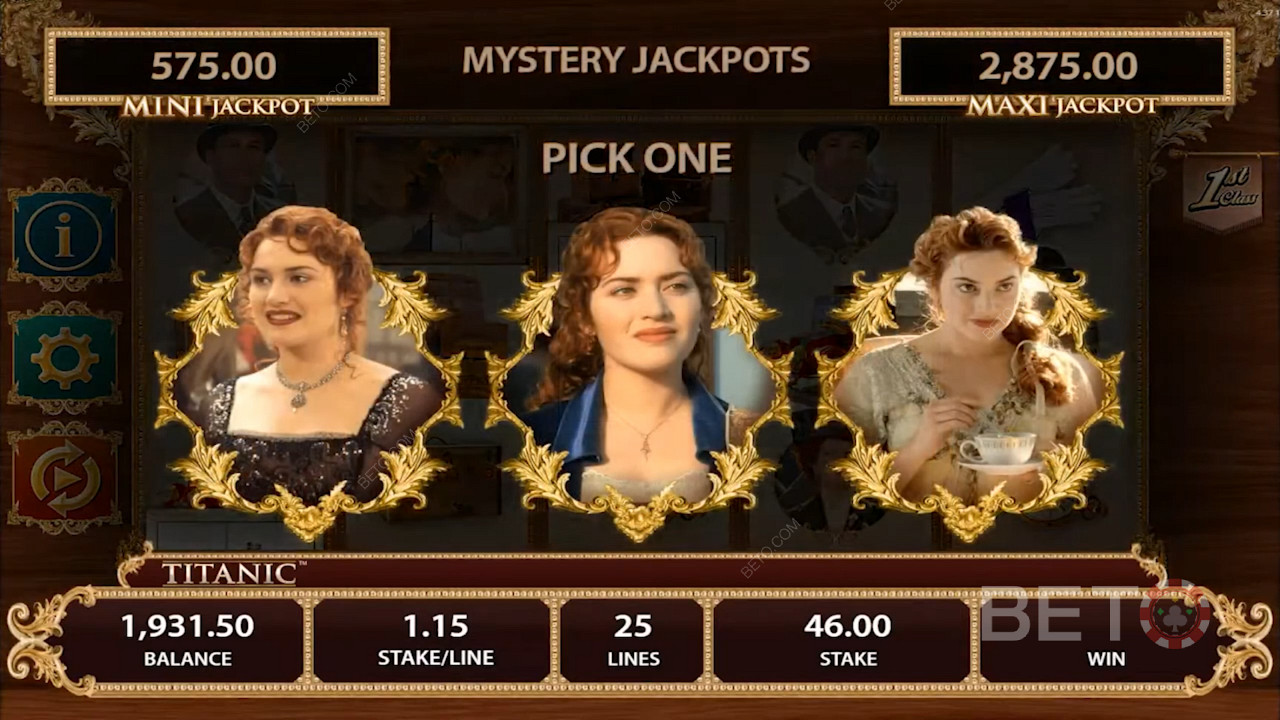 Escolha uma Rose / Kate Winslet para revelar o seu prémio Jackpot