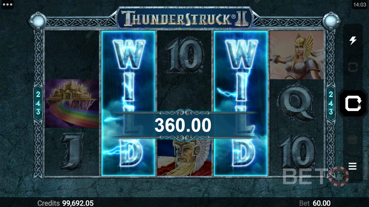 Ganhar um bom prémio na slot Thunderstruck II