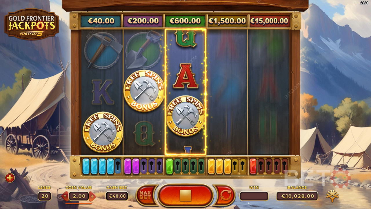 Gold Frontier Jackpots FastPot5 Jogo Grátis
