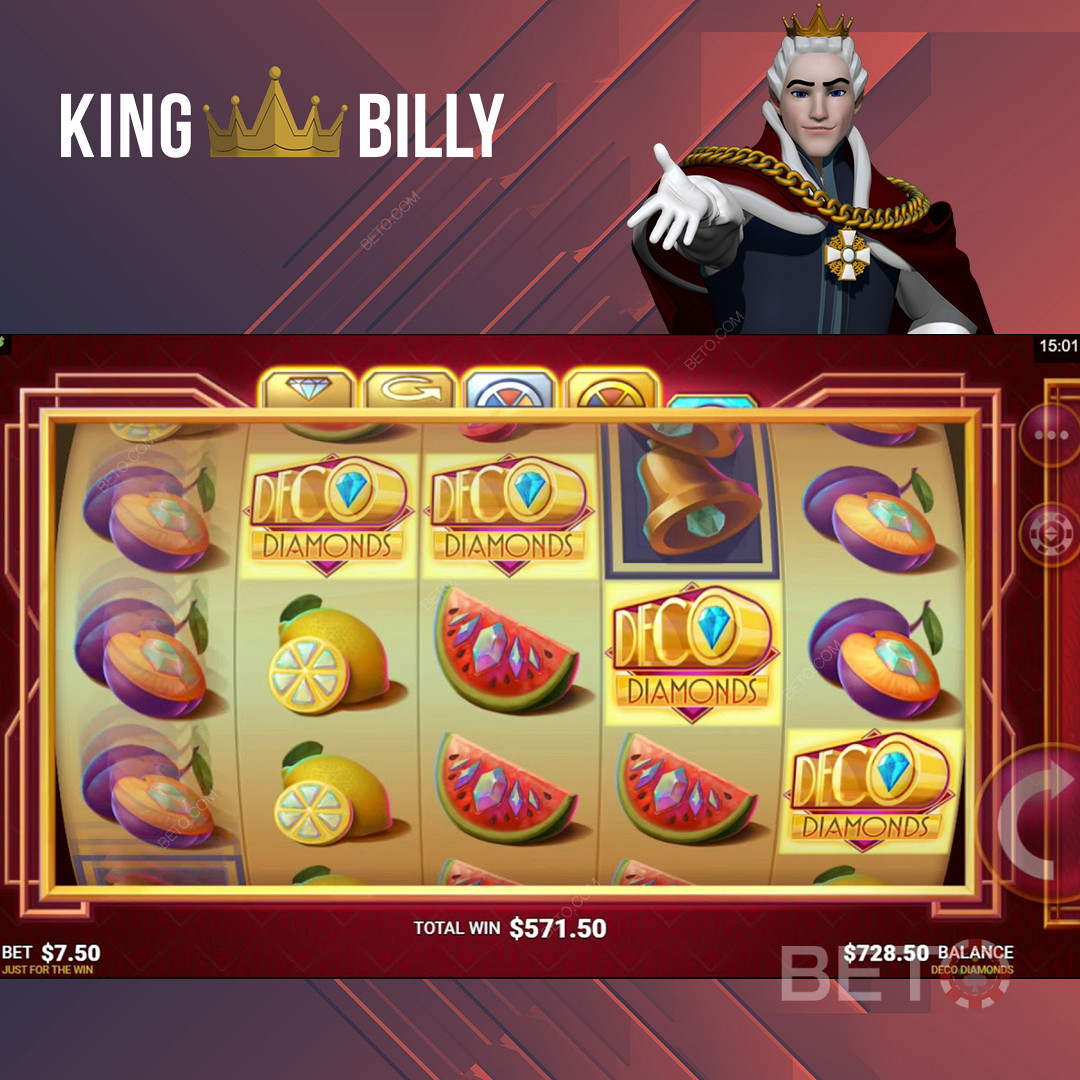Jogar Slots Excitantes no Casino King Billy Online