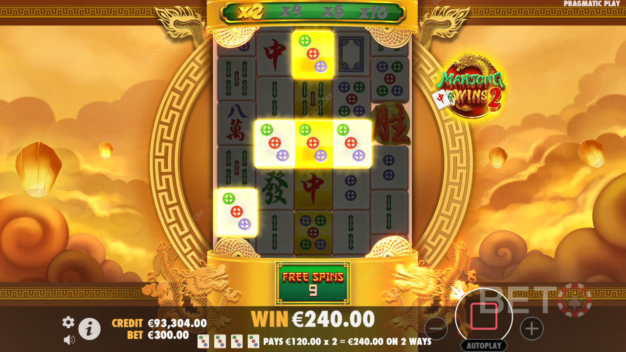 Funcionalidades de bónus explicadas em Mahjong Wins 2 por Pragmatic Play