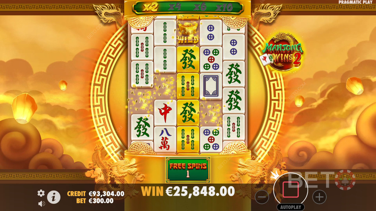 Ganhe 100.000x a sua aposta na slot de vídeo Mahjong Wins 2!