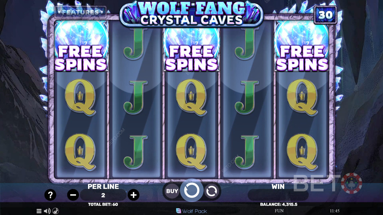 Wolf Fang - Crystal Caves Resenha de BETO Slots