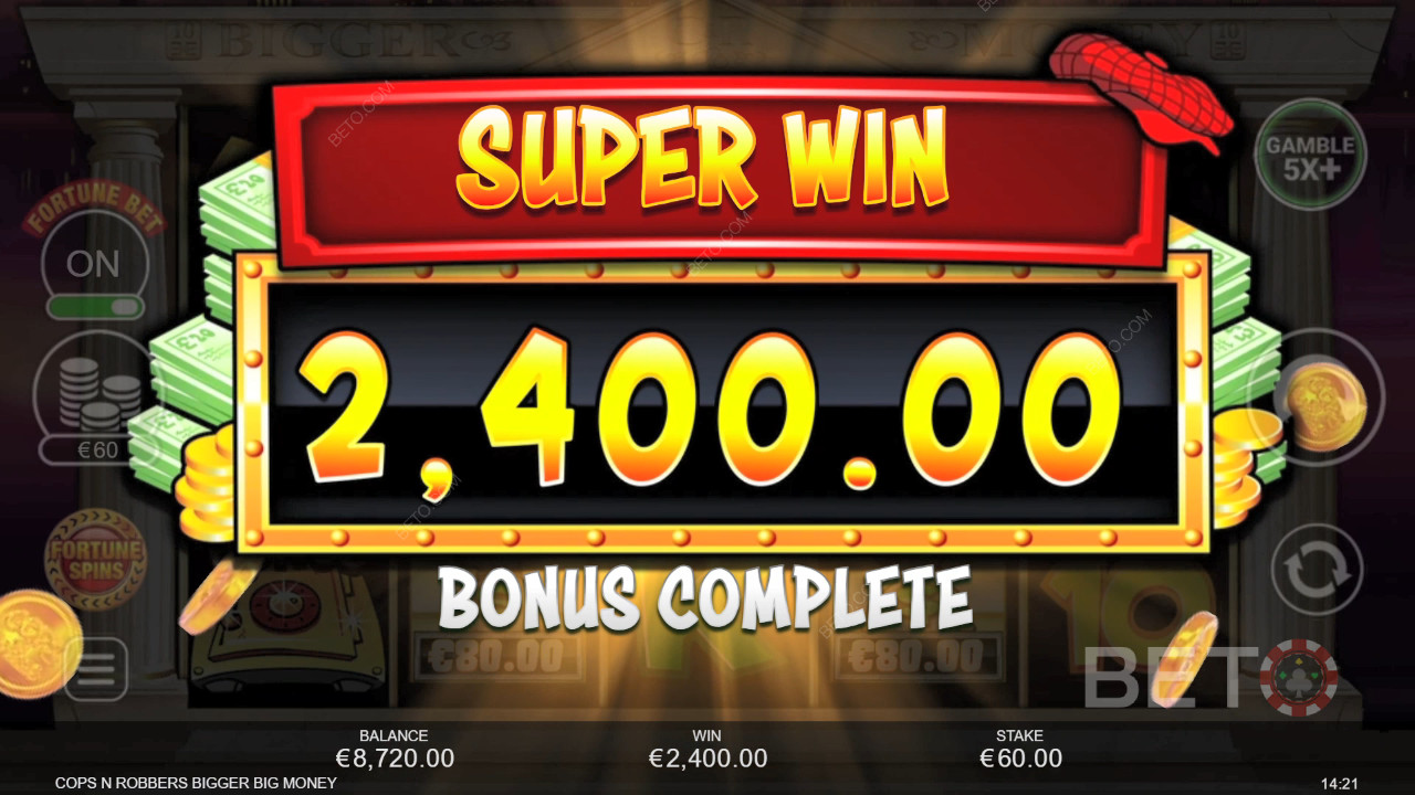Ganhe 2.083x a sua aposta na Slot Machine "Cops 