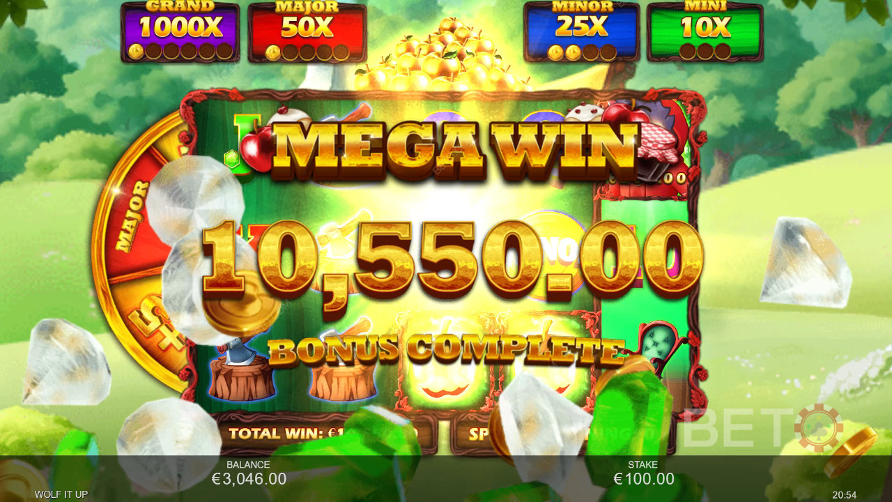 Ganhe 5.000x a sua aposta na slot machine Wolf It Up!
