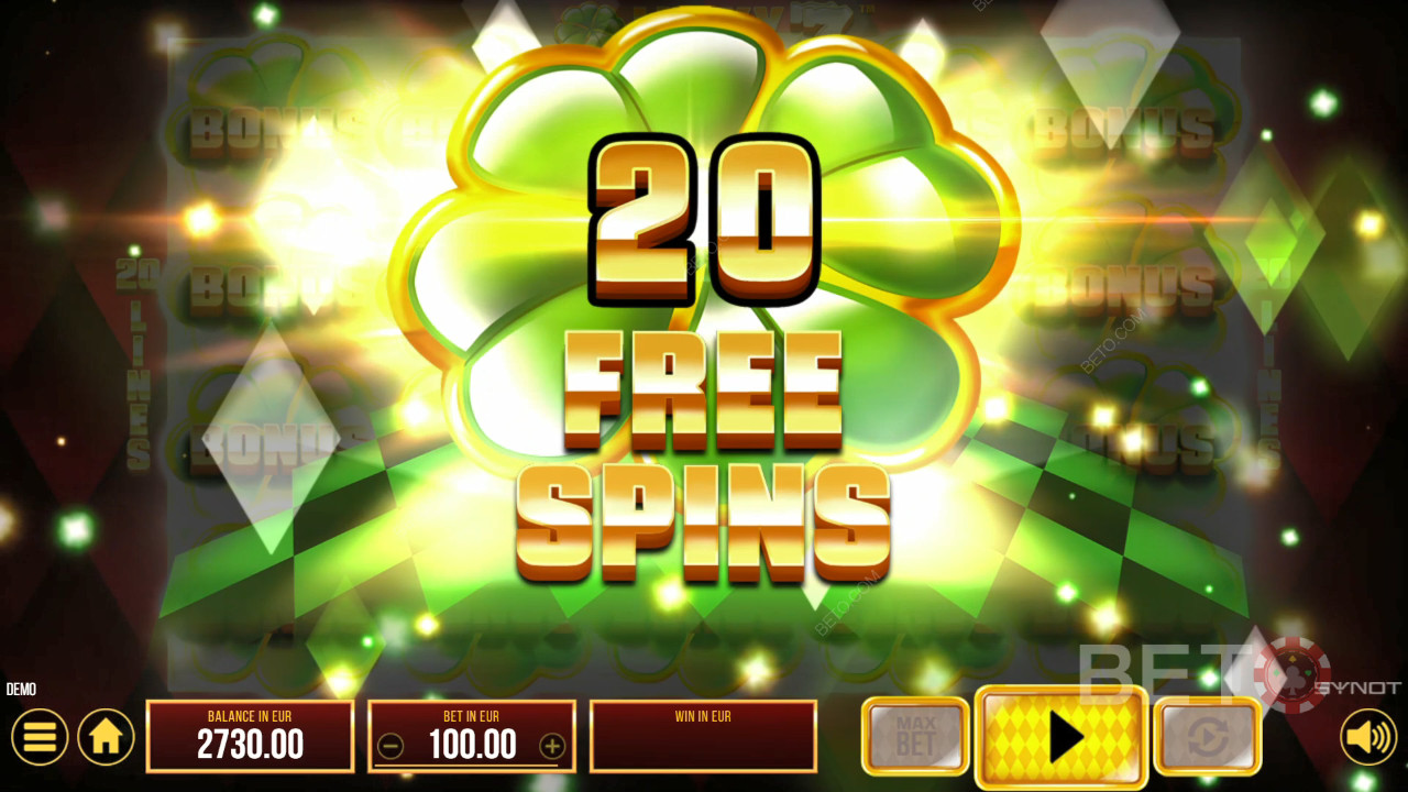 Ganhe 500x a sua aposta na Slot de Vídeo Lucky 77!