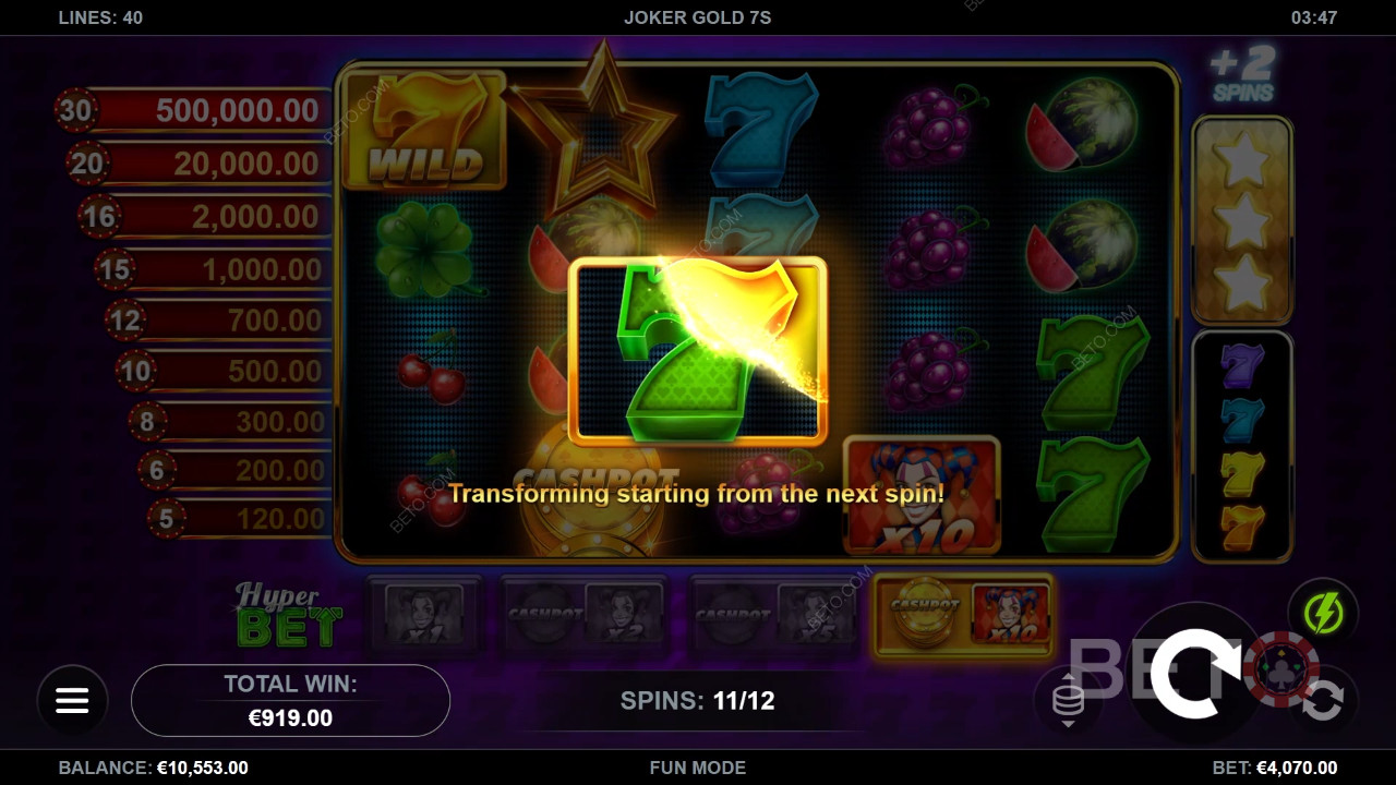 Vale a pena jogar na slot machine Joker Gold 7s?