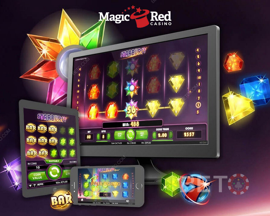 Comece a jogar de graça no MagicRed casino móvel.