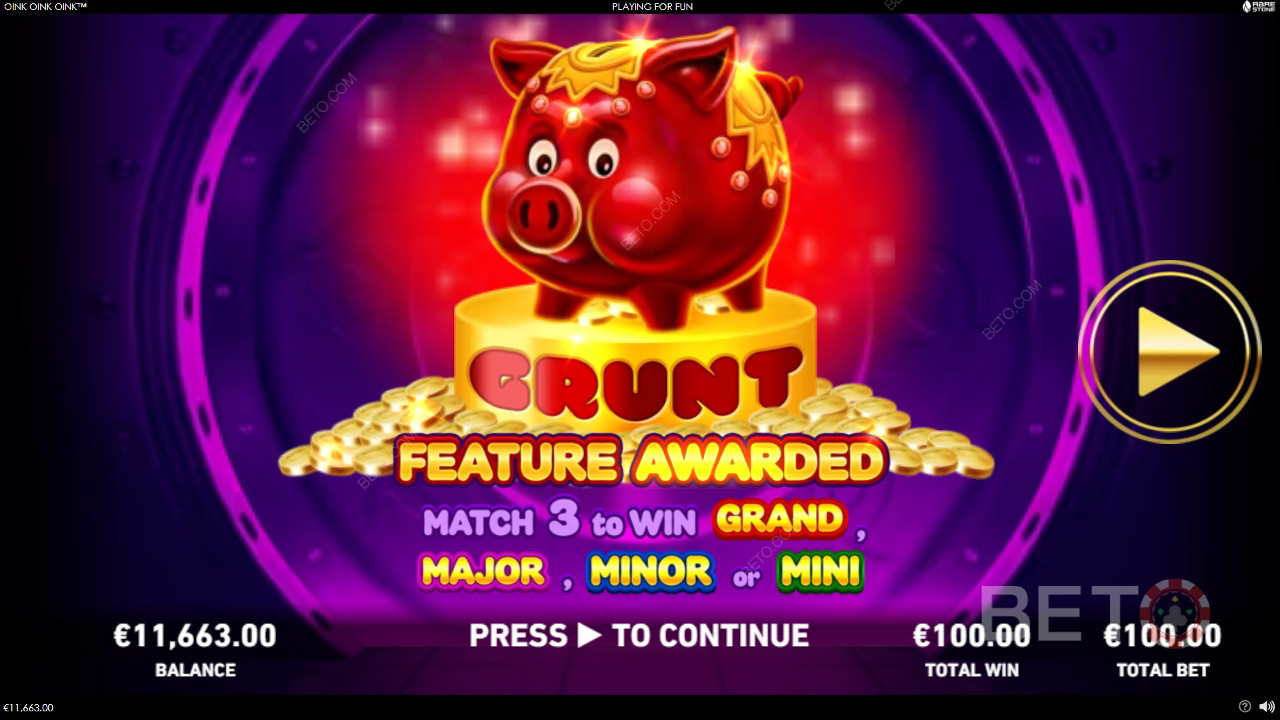 Funcionalidades de bónus explicadas em Oink Oink Oink por Rarestone Gaming