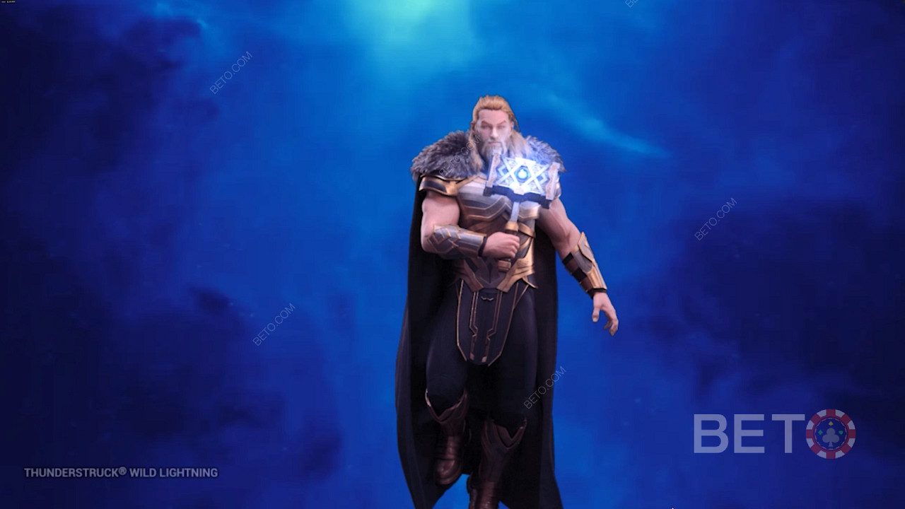 Thor é a única divindade em Thunderstruck Wild Lightning online slot