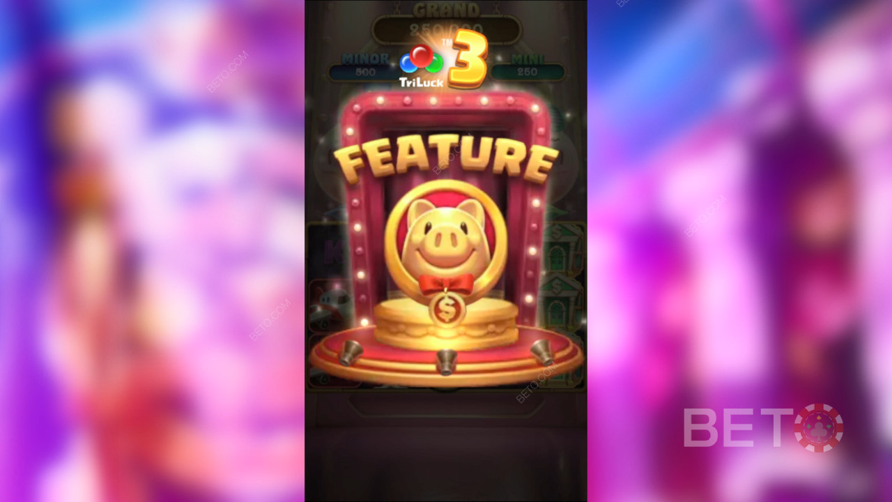 Funcionalidades de bónus explicadas em 3 Lucky Piggy da TaDa Gaming