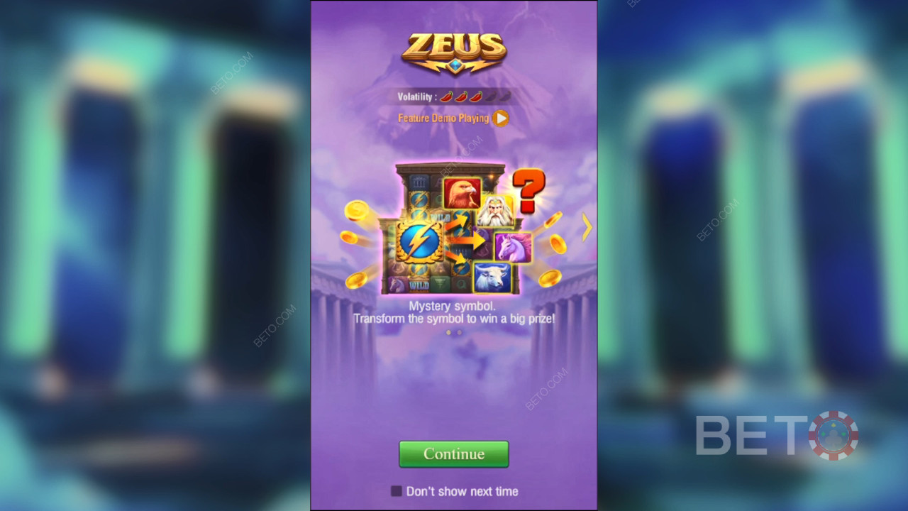 Funcionalidades de bónus explicadas em Zeus da TaDa Gaming