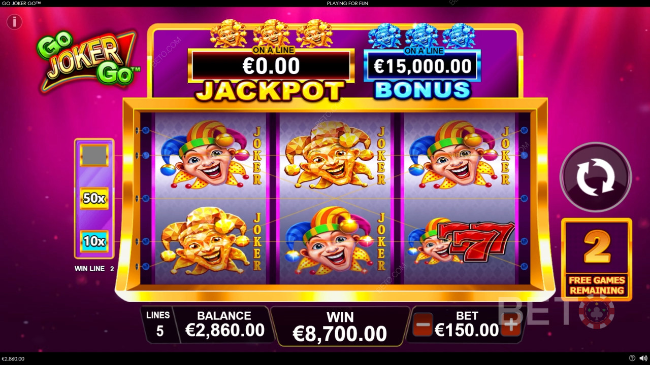 Ganhe 1.000x a sua aposta na slot machine Go Joker Go!