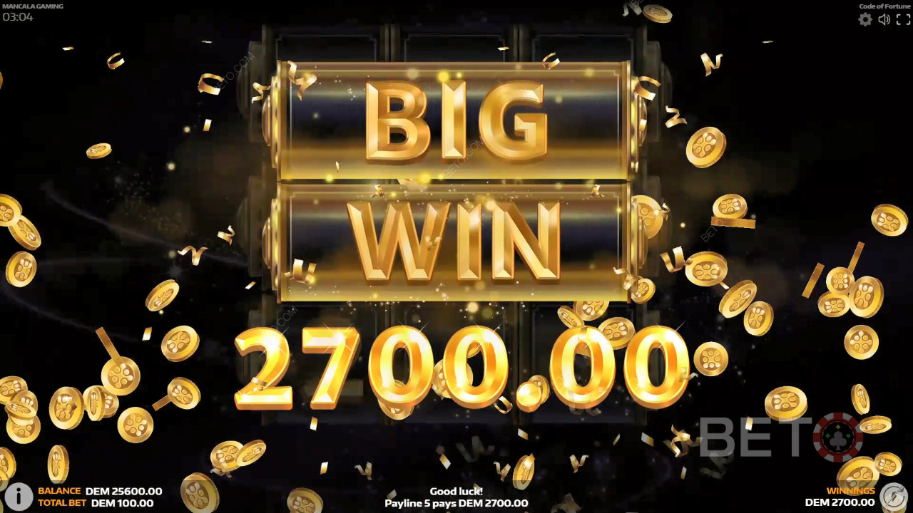 Ganhe 999x a sua aposta na slot Code of Fortune!