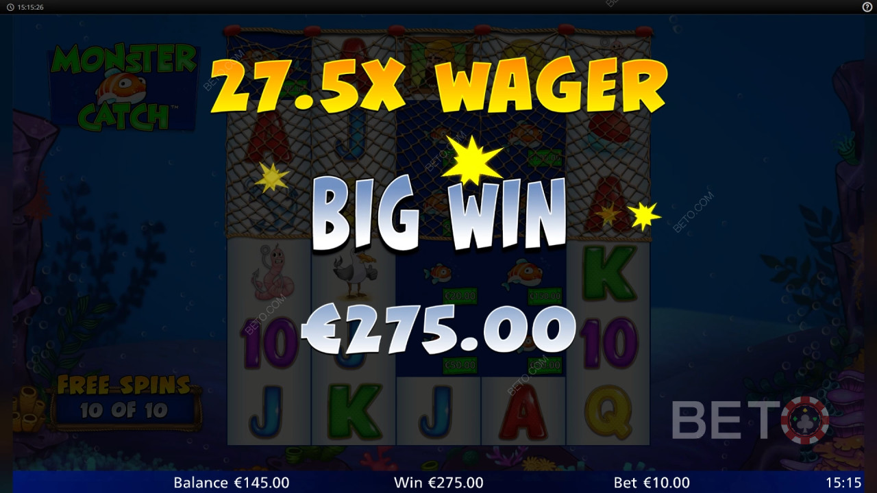 Ganhe 736x a sua aposta na Slot Monster Catch!