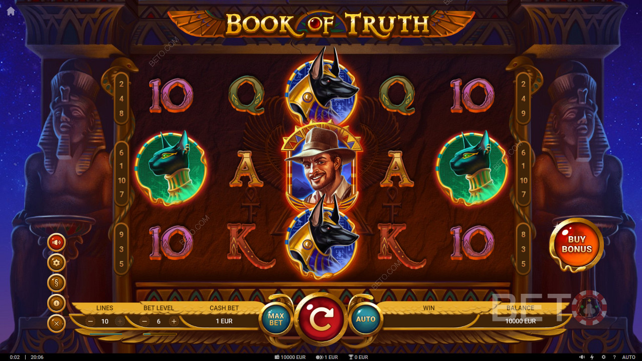 Book of Truth slot de vídeo com dois tipos de Free Spins com símbolos de expansão