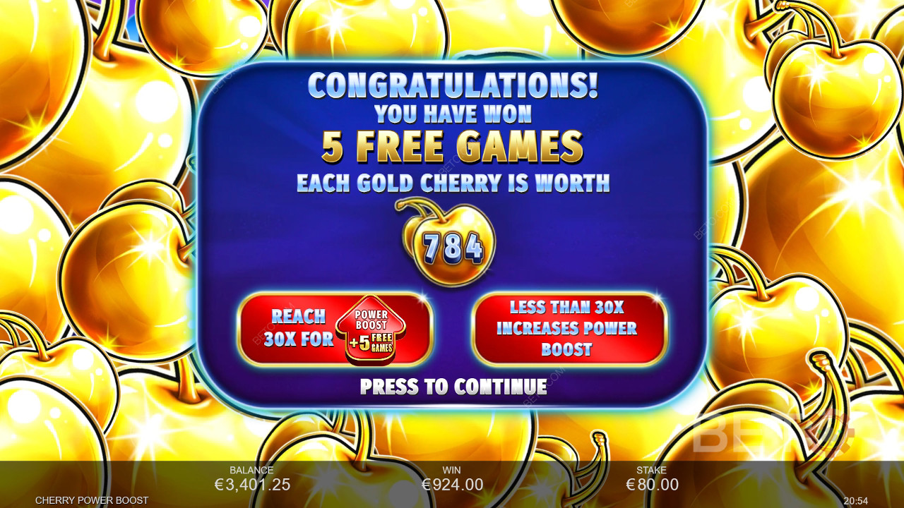 Ganhe 2.500x a sua aposta na Slot Online Cherry Power Boost!