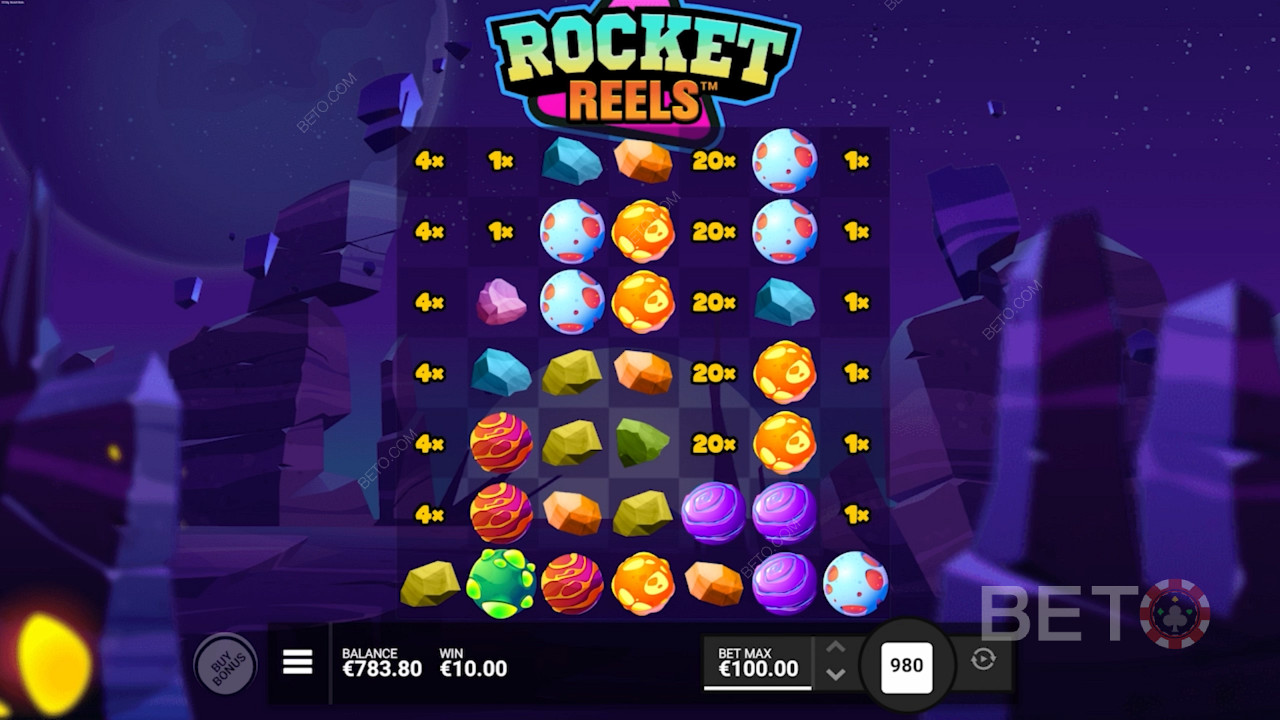 Saltar para um foguetão e ganhar recompensas no valor de até 10.000x na ranhura do Rocket Reels