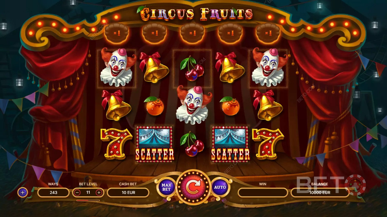 Inovador slot de vídeo Circus Fruits da TrueLab