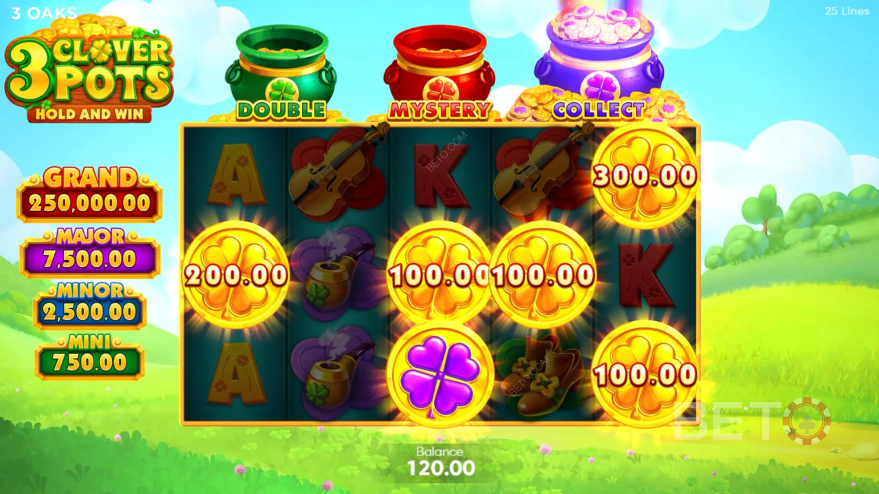 3 Clover Pots Resenha de BETO Slots