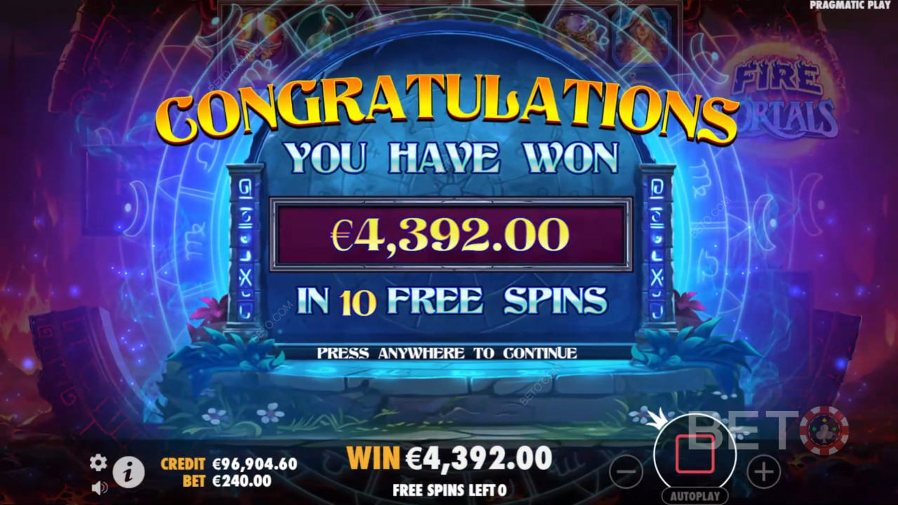 Ganhe 10.000x a sua aposta na Slot Fire Portals!