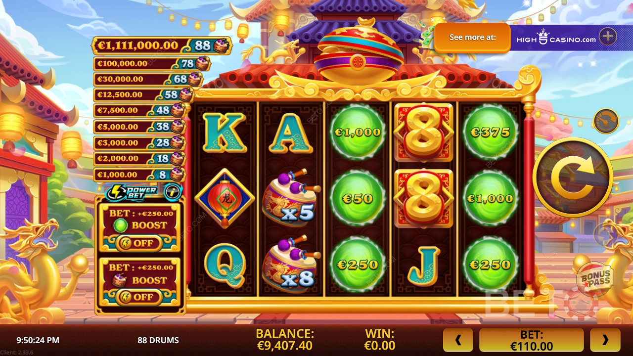 88 Drums Avaliação por BETO Slots