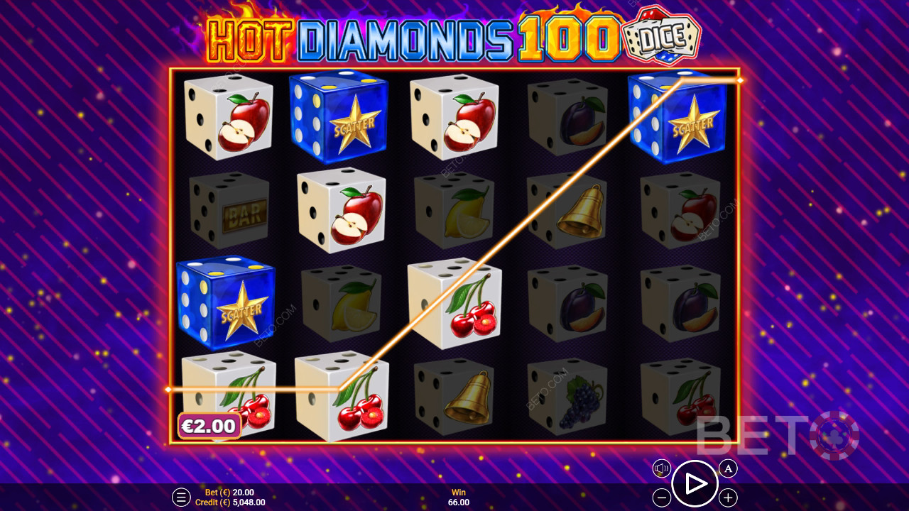 Hot Diamonds 100 Dice Avaliação por BETO Slots
