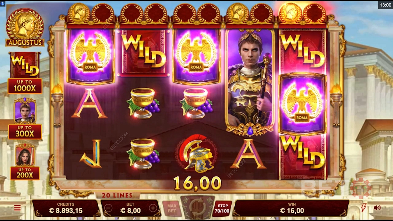 Temas históricos visuais e gráficos em Augustus