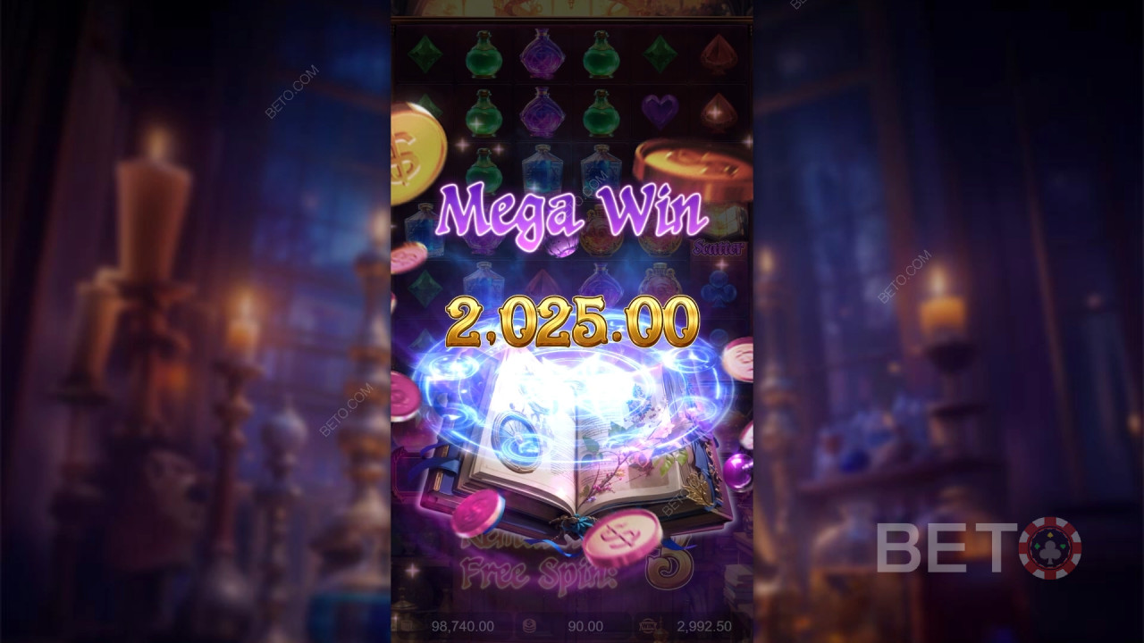 Ganhe 10.000x a sua aposta na Slot Poção Mística!