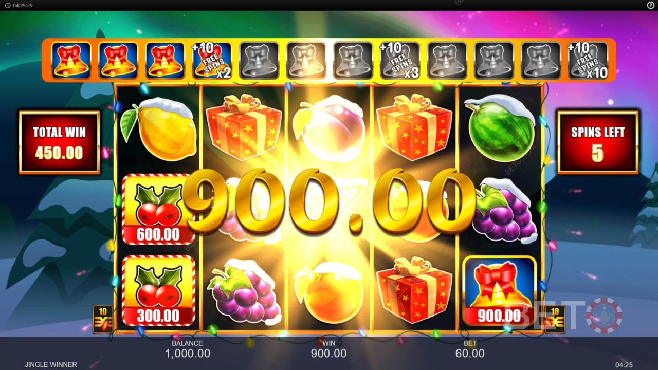 Ganhe 3.333x a sua aposta na slot Jingle Winner!