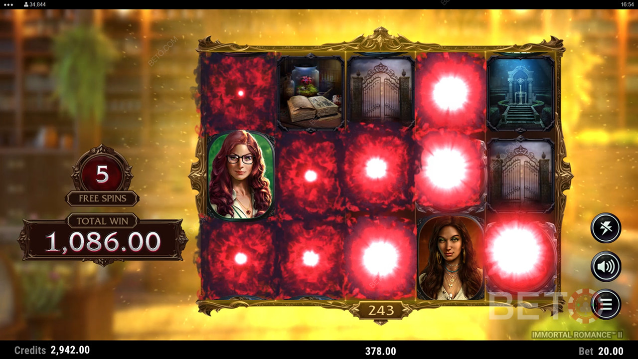 Funcionalidades de bónus explicadas em Immortal Romance 2 por Stormcraft Studios