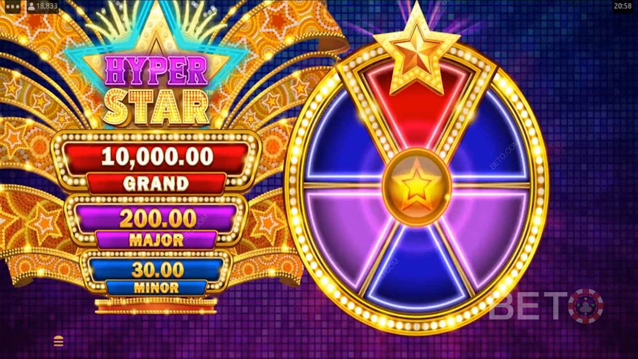Os jogadores podem ganhar 1 dos 3 Prémios Jackpot aleatoriamente através do Bónus Jackpot