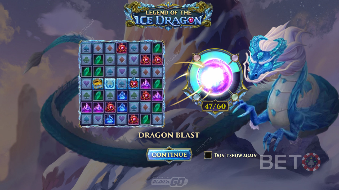 Desencadear várias características poderosas como Dragon Blast in Legend of the Ice Dragon slot