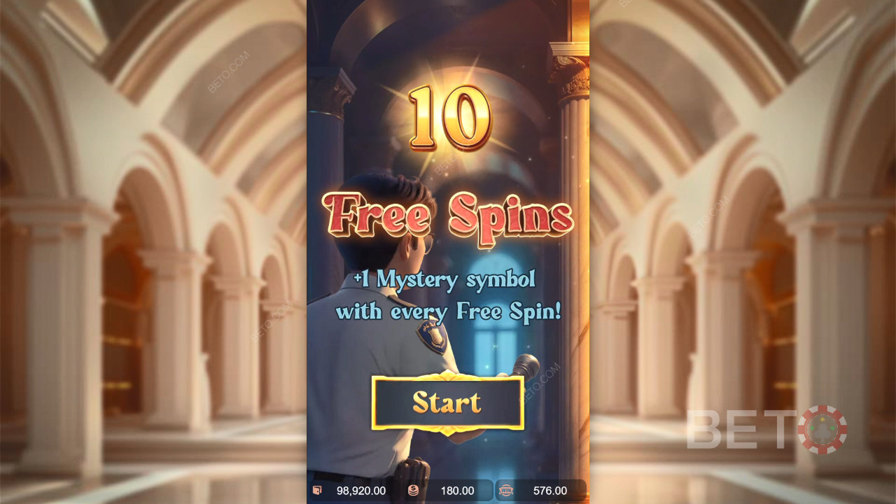 Funcionalidades de bónus explicadas em Museum Mystery por PG Soft