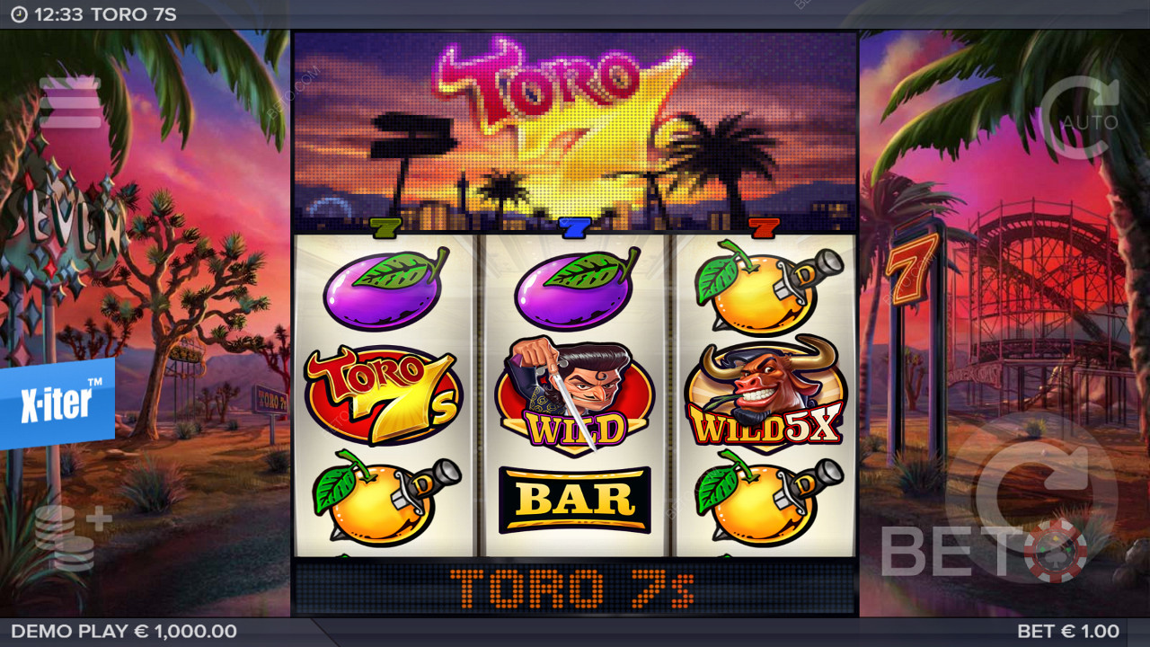 Desfrute da bela combinação de um slot clássico e características modernas no slot Toro 7s
