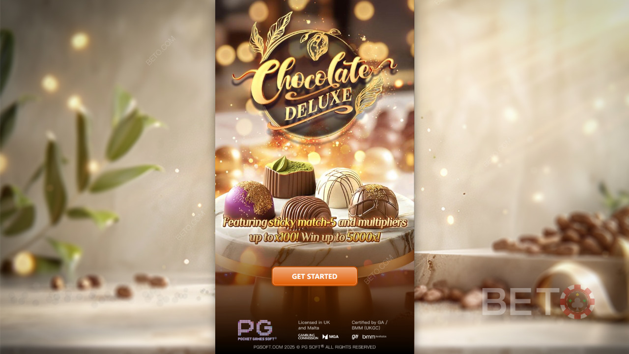 Ganhe 5.000x a sua aposta na Slot de Vídeo Chocolate Deluxe!