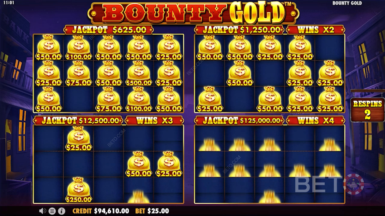 Bónus especial de Re-Spin Dinheiro da Bounty Gold