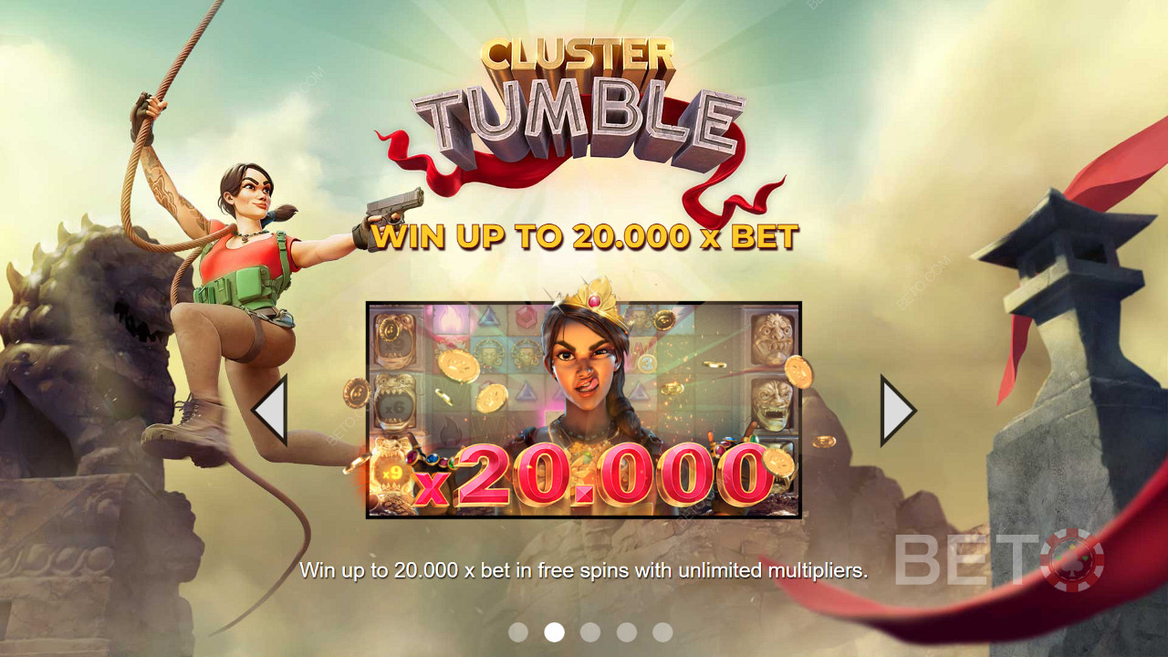 Ganhe até 20.000x a aposta que vale a pena pagar na slot online Cluster Tumble