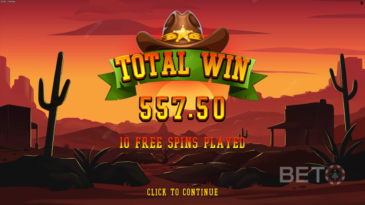 Ganhe 12.500x a sua aposta na Slot Old Gun!
