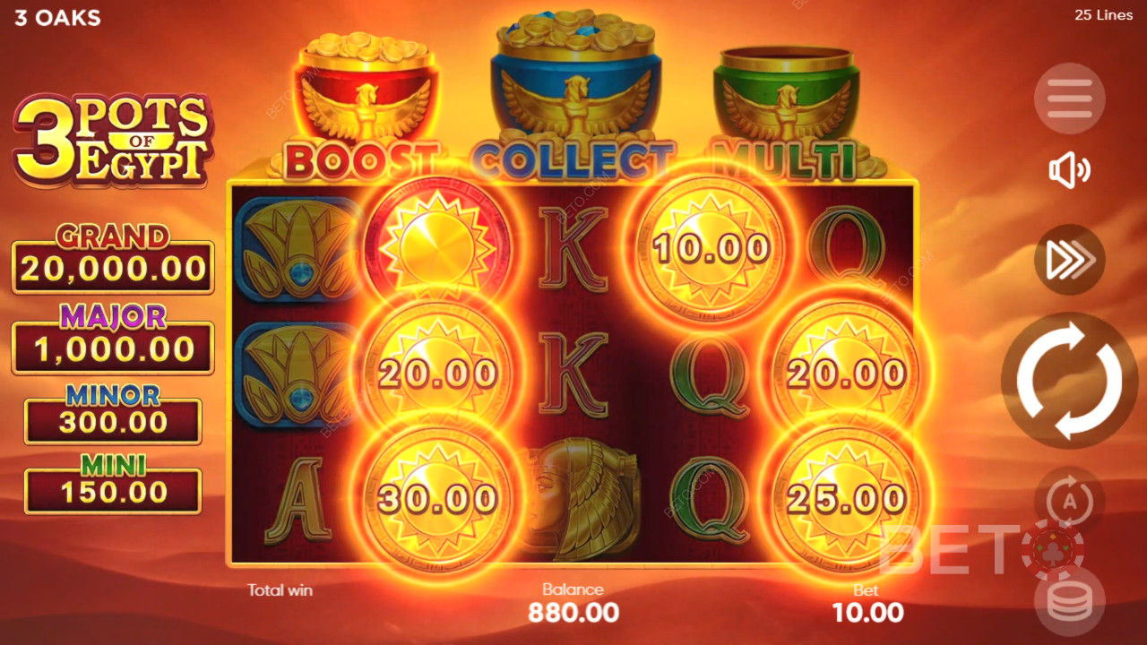 3 Pots of Egypt Avaliação por BETO Slots