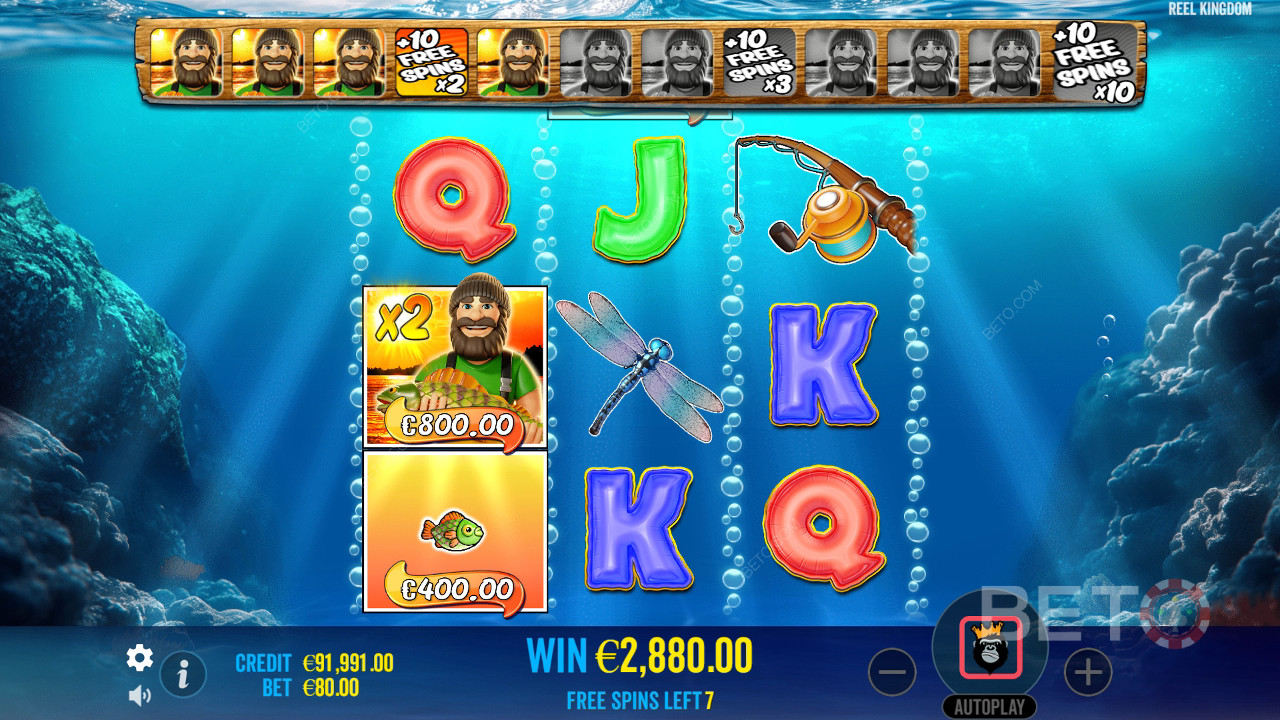 Funcionalidades de bónus explicadas em Big Bass Bonanza 3 Reeler by Reel Kingdom