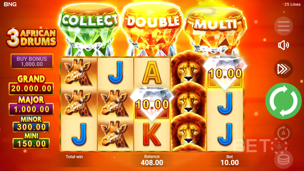 3 African Drums Avaliação por BETO Slots