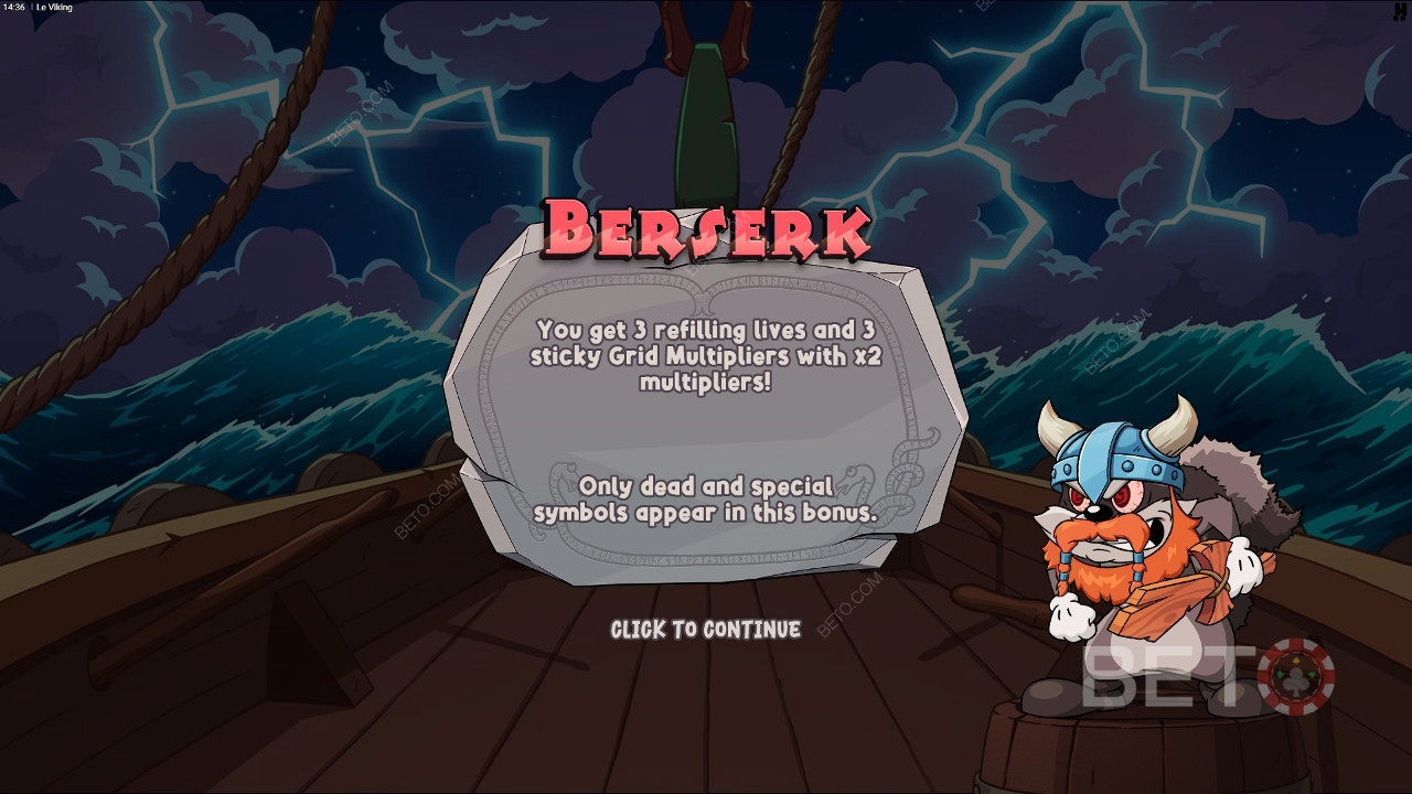 Funcionalidades de bónus explicadas no Le Viking por Hacksaw Gaming